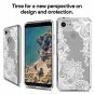 Google Pixel 3 Case, Pixel 3 Case, Huness TPU Grip Bumper and Clear Flower Trans