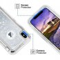 Wollony iPhone Xs Max Case,360 Full Body Shockproof Liquid Glitter Quicksand Bli
