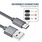 JSAUX USB Type C Cable2Pack 6.6FTUSBC to USB A Fast Charger Nylon Braided Cord c