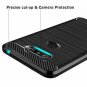 LG V40 ThinQ Case, Hanhua TC Carbon Fiber Pattern Slim Fit Shockproof TPU with T