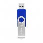 Exmapor USB Flash Drives Swivel Design Thumb Drive 3PCSBlack Red Blue 32GB