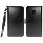 Moto G5S Plus Case Wallet Card Slots Kickstand Shockproof PU Leather Black NEW