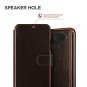 LG V40 Case, VRS Design [Brown] Drop Protection Cover Classy Slim Premium PU Lea