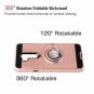 LG G7 Case With HD Screen Protector Kickstand 360 Degree Rotating Rose Gold