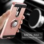LG G7 Case With HD Screen Protector Kickstand 360 Degree Rotating Rose Gold