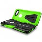 iPhone 8 Plus 7 Plus Case With Belt Clip Kickstand Military Grade Black & Green