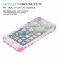 IPhone 8 Plus Case Shockproof Dual Layer TPU PC Hybrid Armor White Marble Pink