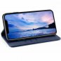IPhone Xs Wallet Case Genuine Leather Kickstand Card Slots Magnetic Closure Blue