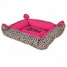 Pet Bed For Dog And Cat Utra Soft Warm Plush Interior Indoor Smail Pink New