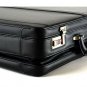 Expandable Leather Attache Briefcase Dual Combination Locks Business Profetional