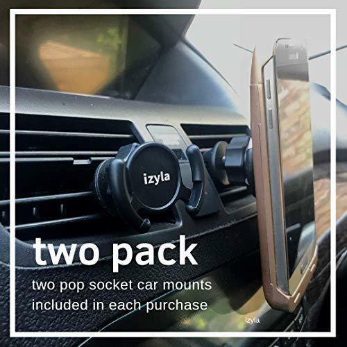 izyla Pop Socket Car Mount for Cell Phone [2 Pack] Pop Socket Holder