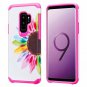 Samsung Galaxy S9 Plus Case Shockproof Screen Protector Hybrid Dual Layer Flower