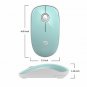 Wireless Slim Silent Travel Cordless Optical Mouse Nano Receiver 1500 DPI Green