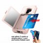 Samsung Galaxy S9 Case Wallet Slim Mirror Shockproof Card Slots Rose Gold NEW