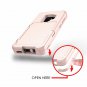 Samsung Galaxy S9 Case Wallet Slim Mirror Shockproof Card Slots Rose Gold NEW