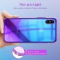 iPhone XR Case Stylish Gradual Colorful Ultra Mirror Transparent Thin Purple