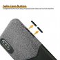 iPhone Xs Wallet Case Drop Protection Leather Soft Fabric PU Lightweight Black