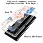 Samsung Galaxy Note 9 Case Flexible Bumper Shock Absorption Clear Floral Blue
