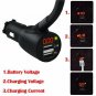 3in1 Cigarette Lighter Car Mount Voltage Detector, SOAIY Car Mount Holder Cr