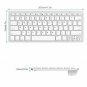Ultra-Slim Bluetooth Wireless Keyboard Compact & Portable Comfortable Key White
