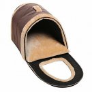 Pet Bed For Dog And Cat House Plush Soft Warm Removable Interior Indoor Brown