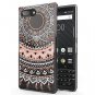 Blackberry KEY2 Case For Grils Hard Protection Cover Flower TPU Bumper Rose Gold