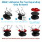 8 Pack Pop 3M Sticky Adhesive Replacement Compatible with Socket Mount Base, VOL