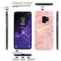 Samsung Galaxy S9 Plus Case Shiny Change Color Silicone Cover Slim Pink Marble