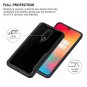 OnePlus 6T Case Clear Transparent PC Soft Silicone Back Panel Bumper Black