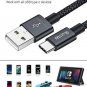 TypeC Cable Fast Charging Quntis USBC to USBA Cable 3Pack 3ft 3ft 6ft Nyl