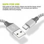 USB Type C Cable, Zcen 3Pack 6FT USB C to USB A Fast Charging Nylon Braided Cabl