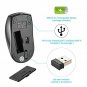 Wireless Cordless Mouse USB Receiver Rechargeable Silent Click Slim Black
