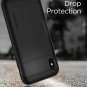 iPhone Xs Wallet Case Armor Slim Dual Layer Card Slots Shock-Absorbing Black NEW