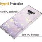 Samsung Galaxy Note 9 Case Protective Hybrid Soft TPU Slim Fit Marble Purple