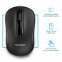 Wireless Portable Mouse 3 Buttons USB Nano Receiver 1600 DPI On/Off Button Black
