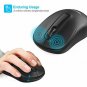 Wireless Portable Mouse 3 Buttons USB Nano Receiver 1600 DPI On/Off Button Black