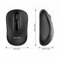 Wireless Portable Mouse 3 Buttons USB Nano Receiver 1600 DPI On/Off Button Black