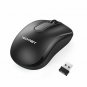 Wireless Portable Mouse 3 Buttons USB Nano Receiver 1600 DPI On/Off Button Black
