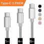 USB Type C Cable, BRG USB C Cable (USB 2.0) 3 Pack (1ft,4ft,6ft) Nylon Braided U
