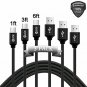 USB Type C Cable IOPHI 3 Pack 1ft 3ft 6ft 2.4A High Speed USB C to USB A Nylon B