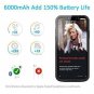 iPhone XS Battery Case 6000mAh External Battery Protective Cover Slim Black