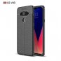 LG V40 ThinQ Case Shock Absorption Flexible Slim Leather Texture Grip TPU Black
