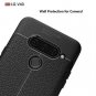 LG V40 ThinQ Case Shock Absorption Flexible Slim Leather Texture Grip TPU Black