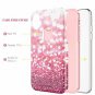 iPhone Xs Slim Case TPU Hybrid Dual-Layer Shockproof Glitter Bling Sparkly Pink