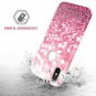 iPhone Xs Slim Case TPU Hybrid Dual-Layer Shockproof Glitter Bling Sparkly Pink
