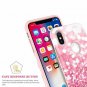 iPhone Xs Slim Case TPU Hybrid Dual-Layer Shockproof Glitter Bling Sparkly Pink
