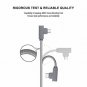 USB Type C Cable, ANLOER 90 Degree 3Pack 3Ft 6Ft 10Ft Angled Nylon Braided Long