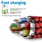 USB Type C Cable,AkoaDa 3Pack (1/3.3/6.6ft) USB to USB C Cable Nylon Braided Fa