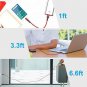 USB Type C Cable,AkoaDa 3Pack (1/3.3/6.6ft) USB to USB C Cable Nylon Braided Fa