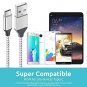NganHing USB Type C Cable 5 Pack Nylon Braided USB C to USB A Sync Charging Co